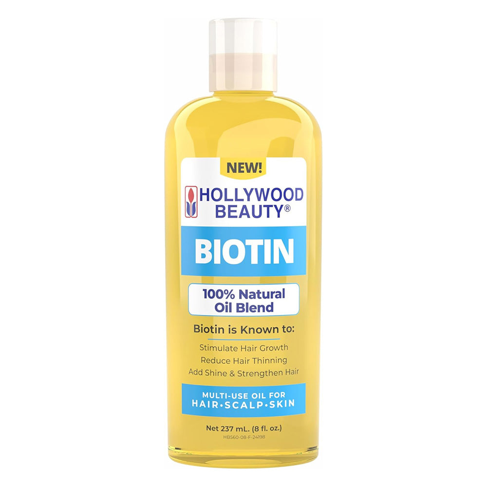 Hollywood Beauty Biotin Multi Use Oil for Scalp Hair and Skin 8Oz (237ml)